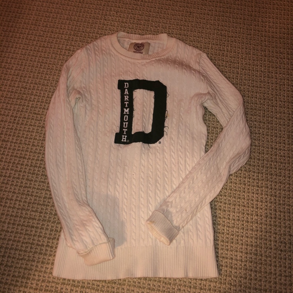 white Dartmouth sweater